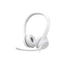 Logitech H390 Wired Headset for PC/Laptop, Stereo Headphones with Noise Cancelling Microphone, USB-A, In-Line Controls, Works with Chromebook - Off-white