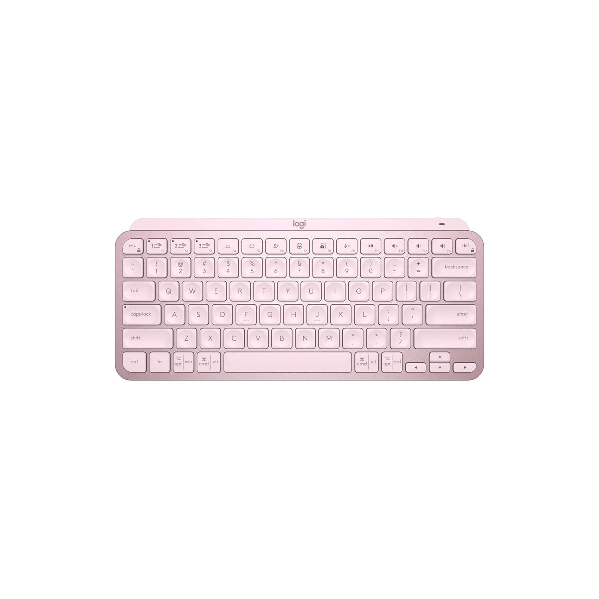 Logitech MX Keys Mini Minimalist Wireless Illuminated Keyboard, Compact, Bluetooth, Backlit, USB-C, Compatible with Apple macOS, iOS, Windows, Linux, Android, Metal Build - Rose