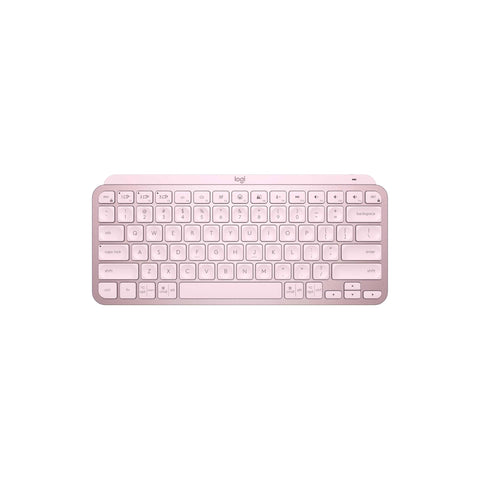 Logitech MX Keys Mini Minimalist Wireless Illuminated Keyboard, Compact, Bluetooth, Backlit, USB-C, Compatible with Apple macOS, iOS, Windows, Linux, Android, Metal Build - Rose