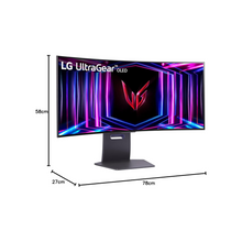 LG 34GS95QE 34-inch Ultragear OLED Curved Gaming Monitor WQHD 800R 240Hz 0.03ms DisplayHDR True Black 400 AMD FreeSync Premium Pro NVIDIA G-Sync HDMI 2.1 DisplayPort Tilt/Height/Swivel Stand Black