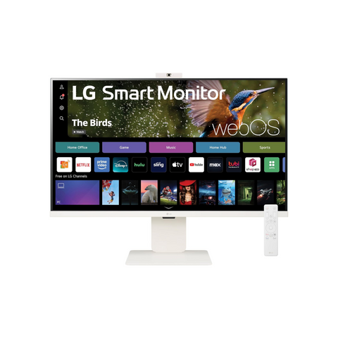 LG 32SR85U-W 32-inch MyView 4K UHD, IPS Display, webOS Smart Monitor, ThinQ Home, USB Type-C 90W PD, Built-in FHD Webcam & Speaker, HDR 10, AirPlay 2, Screen Share, Bluetooth, White