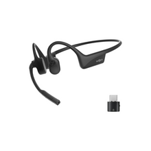 SHOKZ OpenComm2 UC 2025 Upgrade Bone Conduction Headset with USB-C adapter, Open-Ear Bluetooth Headphone with Noise Cancelling Mic, Wireless Earphone for Work, Call, Meeting, Driving, 16H Talktime