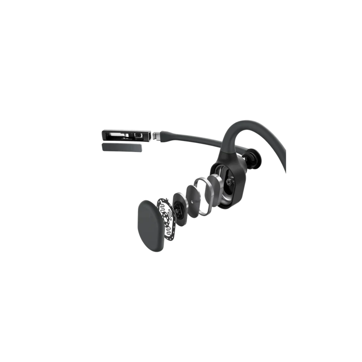 SHOKZ OpenComm2 2025 Upgrade Bone Conduction Headset, Open-Ear Bluetooth Headphones with Noise Cancelling Mic, Wireless Earphones for Work, Call, Meeting, Driving, 16H Talktime