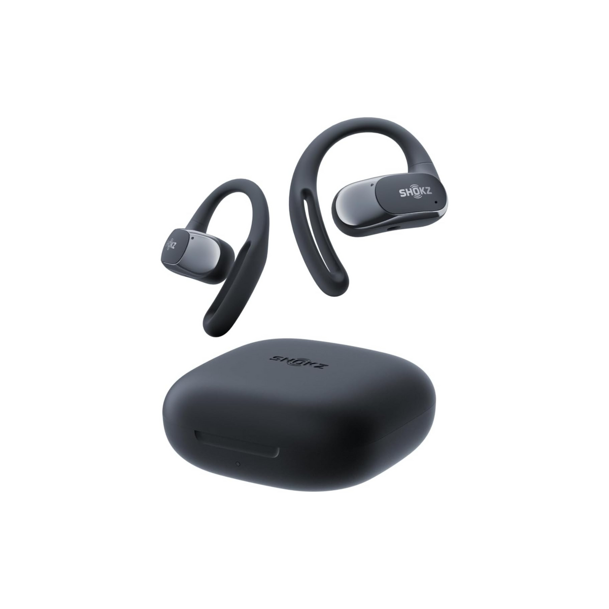 SHOKZ OpenFit Air Open-Ear Headphones, True Wireless Bluetooth Earphones with Microphone, Earbuds with Air Earhook, Fast Charging, 28h Playtime, IP54 Water-Resistant for Workout - Black
