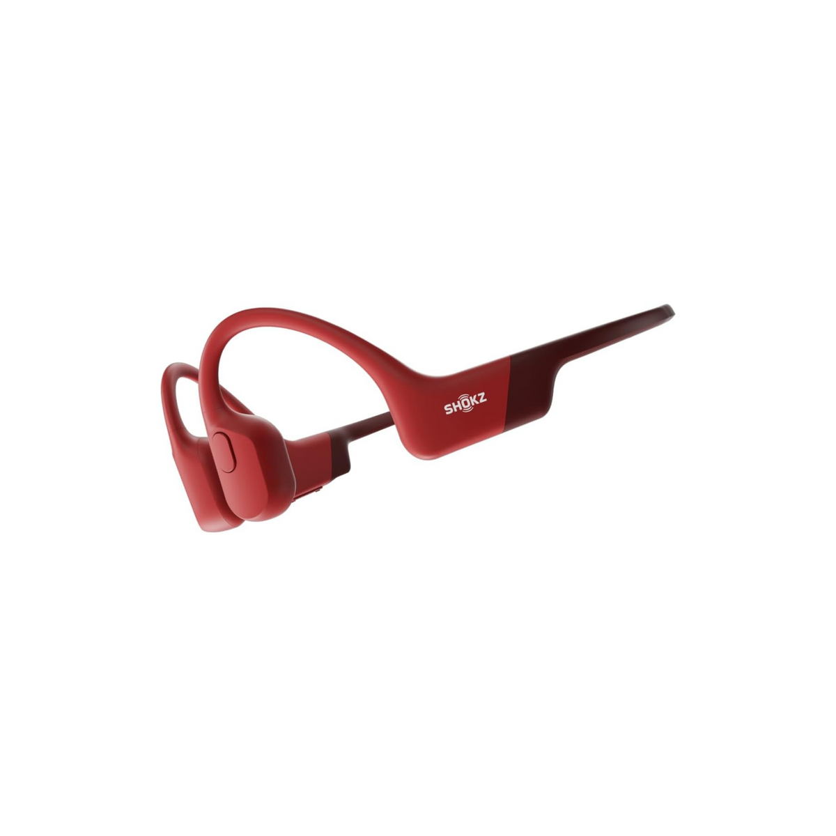 SHOKZ OpenRun Wireless Bone Conduction Headphones, Open-Ear Bluetooth Earphones with Mic, Waterproof Sports Headset with 8H Playtime for Running Workout (Solar Red)