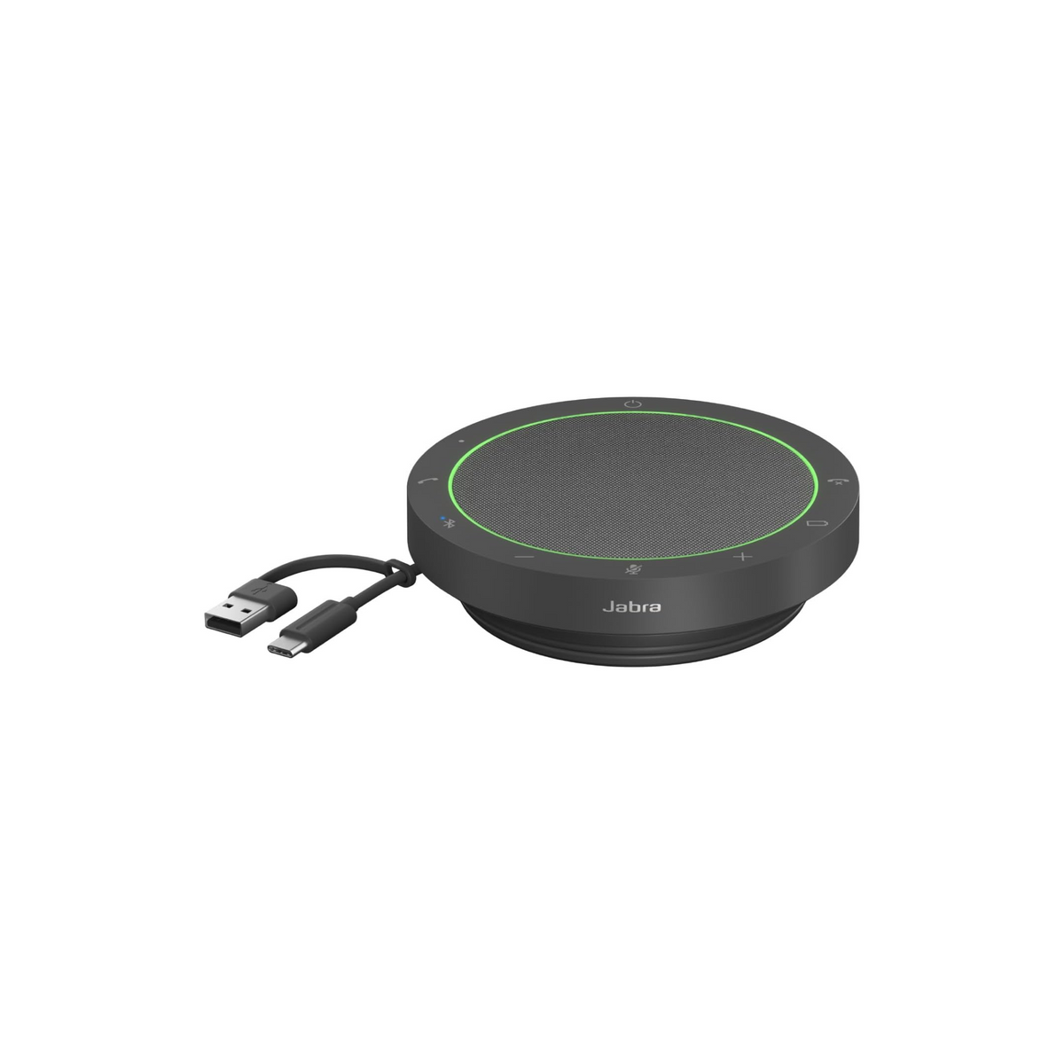 Jabra Speak2 55 Wireless Bluetooth Speakerphone with 4 Noise-cancelling Mics, Full-range 50mm Speaker, Wideband Audio, Compact and portable - Certified for Zoom and Google Meet - Dark Grey