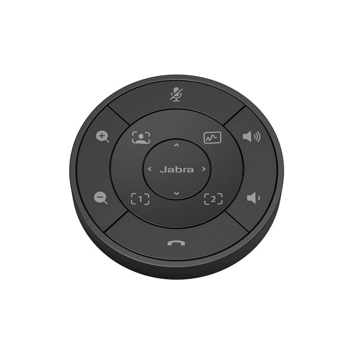 Jabra PanaCast 50 Remote Control, Easy in-Room Operation Without Leaving Your Seat, Access Presets and PTZ-Controls, Adjust Volume and More, Black | 8220-209