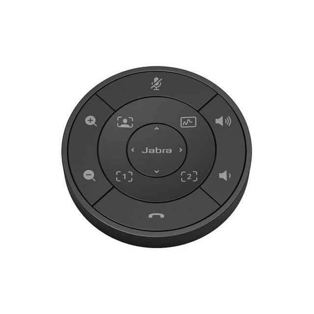 Jabra PanaCast 50 Remote Control, Easy in-Room Operation Without Leaving Your Seat, Access Presets and PTZ-Controls, Adjust Volume and More, Black | 8220-209