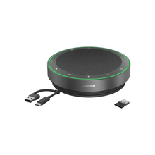 Jabra Speak2 75 Conferencing Speakerphone with Link 380 USB-A, Adapter for Unified Communications, 65mm Speaker Size, 360° Omnidirectional Microphone, IP64 Water and Dust Protection, Black | 2775-419