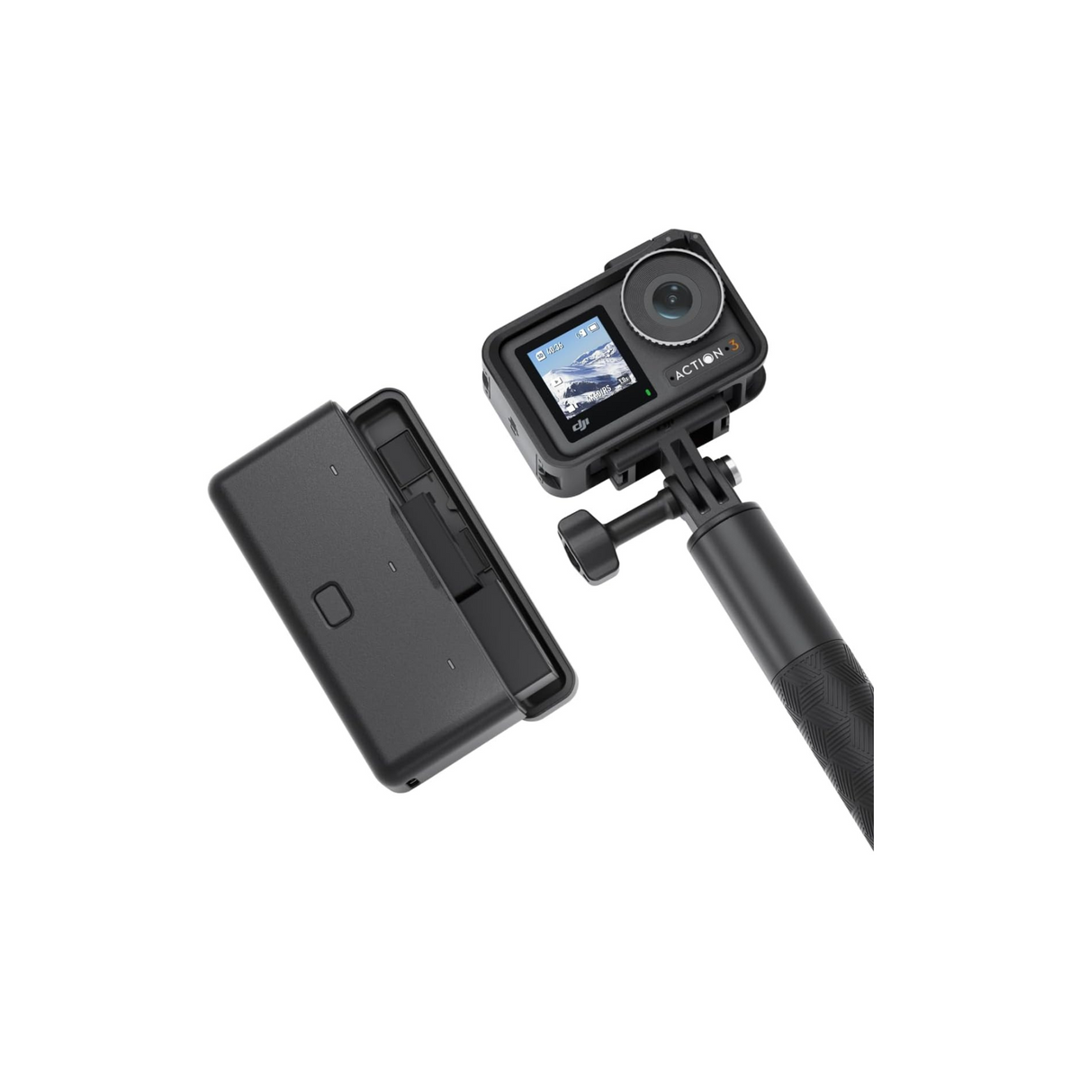 DJI Osmo Action 3 Adventure Combo Waterproof Action Camera with 4K HDR 10-Bit Color Depth HorizonSteady Cold Resistant & Long-Lasting Extension Rod Vlogging Camera for YouTube