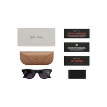 Rayban Meta Skyler Smart Glasses, Integrated Speakers & Microphones, Smart Controls, Meta Ai, Audio, Photo, Video Compatibility, Shiny Black / Clear to Amethyst Transition Lenses | 601/CH52