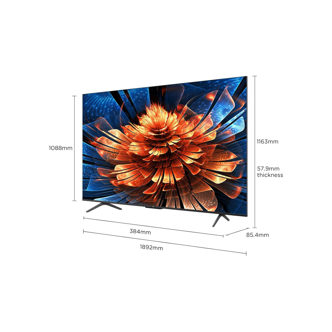 TCL Television 85 Inch Smart TV 4K QD-Mini LED Colorful Quantum Crystal HDR 10+ Gaming Google TV