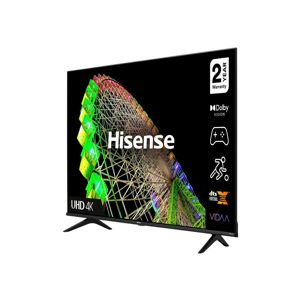 Hisense 55A6BGTUK (55 Inch) 4K UHD Smart TV, with Dolby Vision HDR, DTS Virtual X, Youtube, Netflix, Disney +, Freeview Play and Alexa Built-in, Bluetooth and WiFi (2022 NEW), black