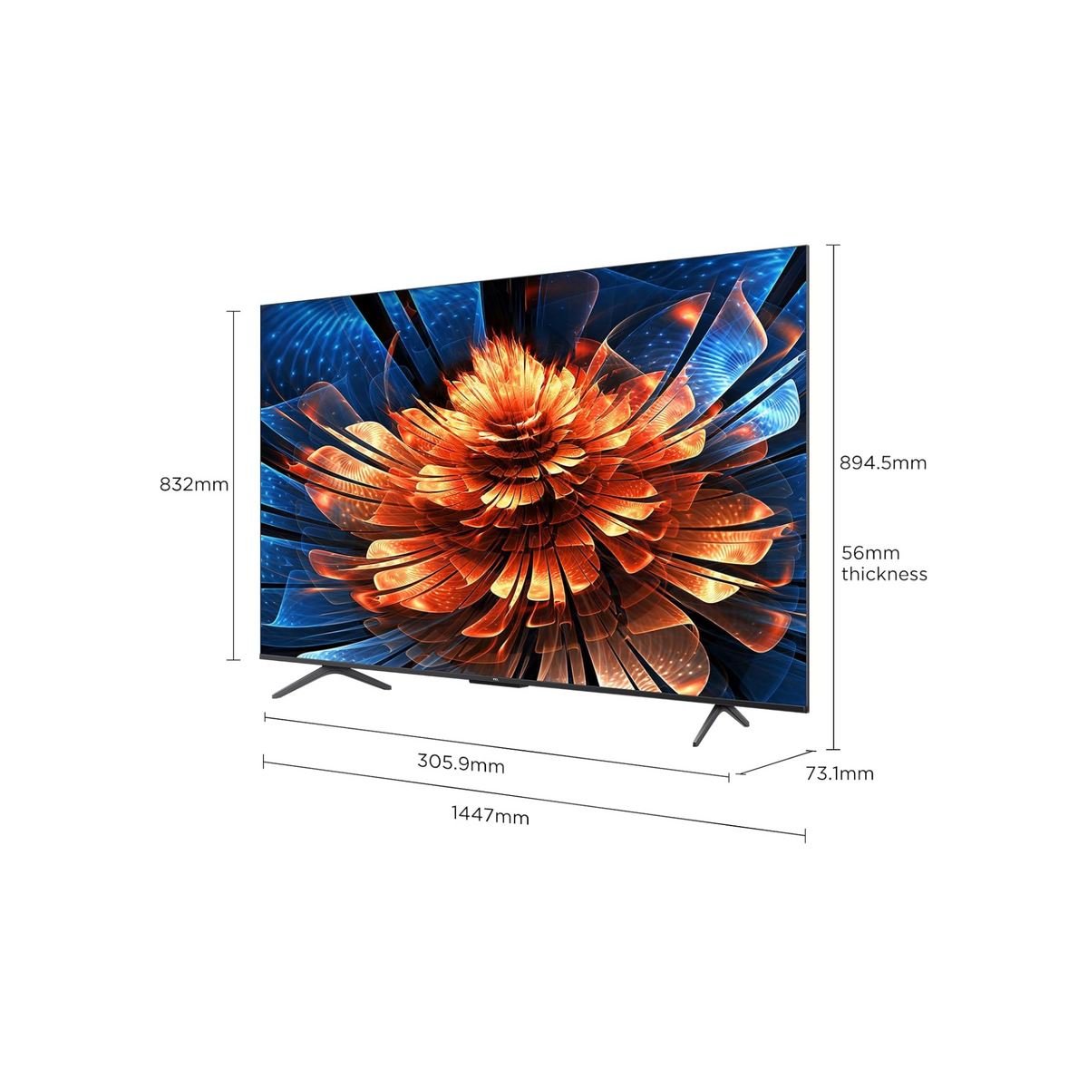 TCL Television 65 Inch Smart TV 4K QD-Mini LED Colorful Quantum Crystal HDR 10+ Gaming Google TV, 144Hz Native Refresh Rate, ONKYO 2.1 Hi-Fi, Dolby Atmos, AI Mode, Game Master-65Q6C (2025 Model)