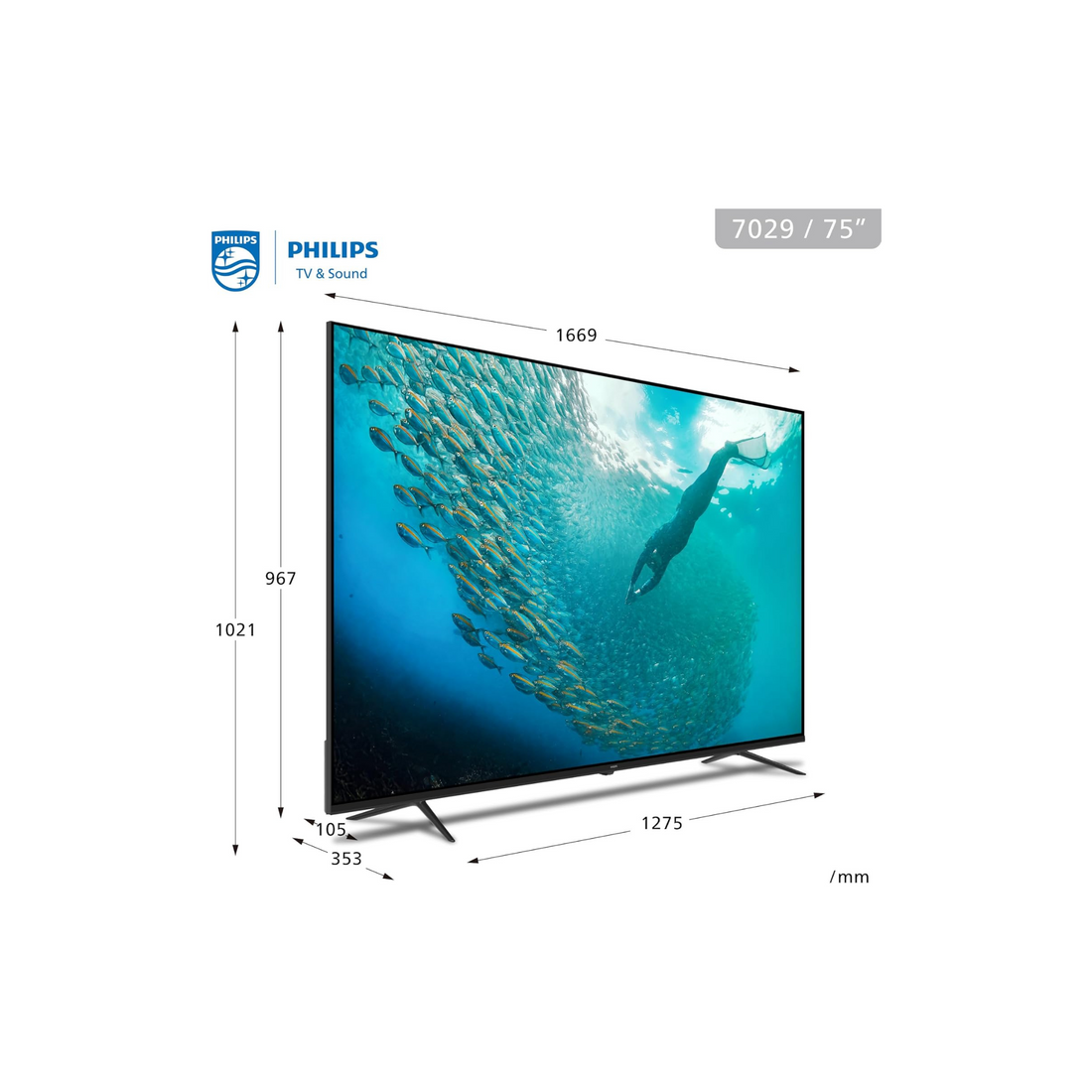 PHILIPS 75 INCH (190 CM) 4K UHD SMART GOOGLE TV WITH DOLBY AUDIO & ADVANCED IMAGE PROCESSING