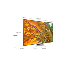 Samsung Smart TV, Big TV, QLED, Q80D, 75 Inch, 2024, NQ4 AI Gen2 Processor, 4K AI Upscaling, Direct Full Array, Samsung TV Plus, Eclipse Silver, QA75Q80DAUXZN