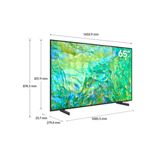 Samsung 65 Inch 4K LED HDR Crystal UHD Crystal Processor Airslim Dynamic Crystal Color UA65CU8000UXZN - 1 Year Warranty (2023 Model - UAE Version)