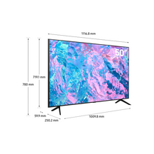 Samsung Smart TV, Crystal UHD 4K, CU7000, 50 Inch, Black, 2023, Crystal Processor 4K, PurColor, Smart Hub, UA50CU7000UXZN