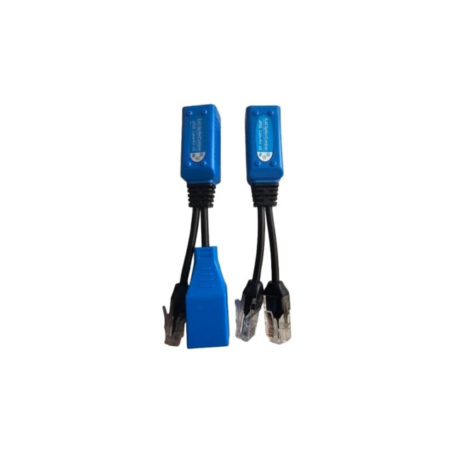 RJ45 Ethernet Cable Combiner/Splitter Kit (1 Pair) POE Adapter Connectors Power Cable Kit Works with IP Security Cameras, Wireless Access Points Generic
