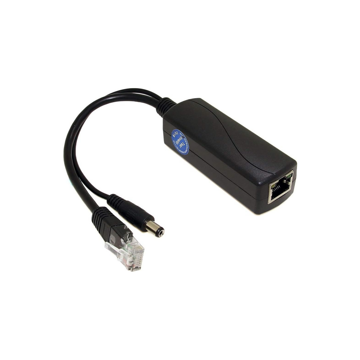 Gigabit PoE Splitter 12V 2A Output with IEEE 802.3af/at Standard Compliant 10,100,1000Mbps Power over Ethernet Splitter Adapter for Security Camera CCTV Surveillance 5.5x2.1mm DC Plug Cable (PS5712TG)
