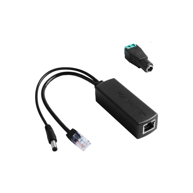 GeeekPi Gigabit PoE Splitter, 48V to 12V Ethernet Adapter,IEEE 802.3af Compliant 10/100/1000Mbps PoE Splitter for IP Camera,Wireless Access Point and VoIP Phone GeeekPi