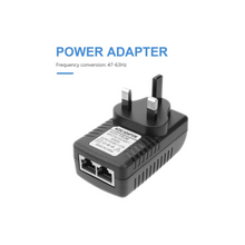 SYOSI DC Power Supply Adapter, 48V 0.5A POE Injector Power Supply Over Ethernet Adapter with UK Plug for POE Non POE devices via only an Ethernet cable Device Black