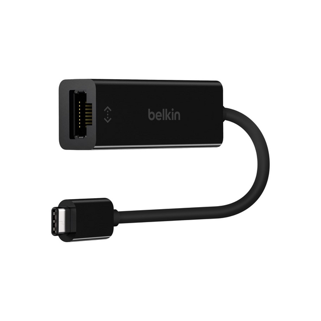 Belkin Usb-If Certified Usb Type C (Usb-C) To Gigabit Ethernet Adapter, Compatible With Usb-C Devices Including New Macbook, Macbook Pro (2016), Xps And Chromebook Pixel (F2Cu040Btblk)