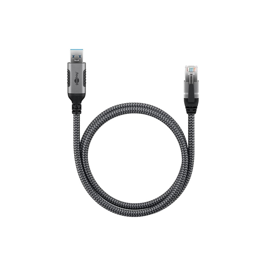 goobay LAN Adapter Ethernet Cable USB-A 3.2 Gen1 Male to RJ-45 Male