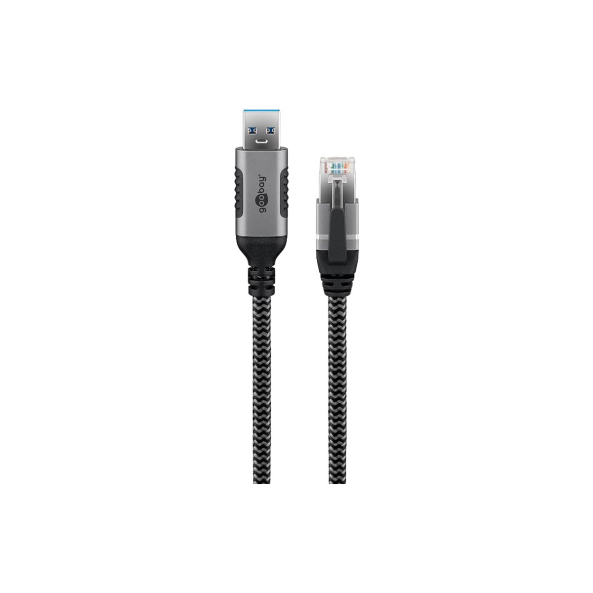goobay LAN Adapter Ethernet Cable USB-A 3.2 Gen1 Male to RJ-45 Male