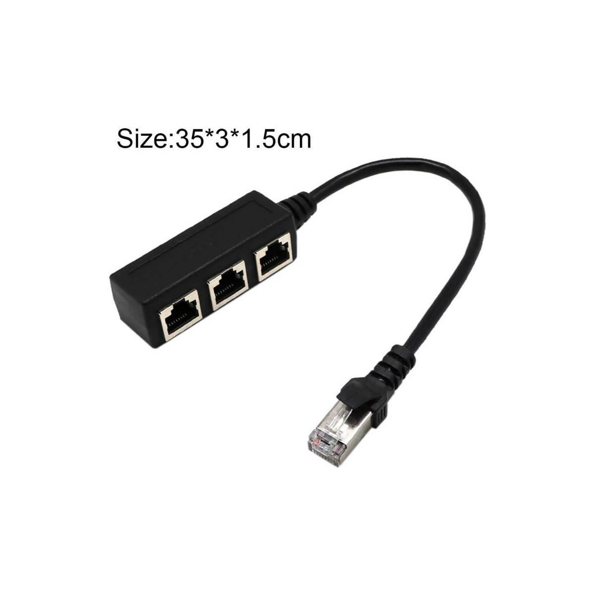 KASTWAVE Rj45 Ethernet Splitter Cable Rj45 1 Male to 3 Female Port Lan Ethernet Splitter Adapter Cable Lan Network Plug Connector Adapter for Cat5, Cat5e, Cat6, Cat7