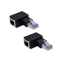 KASTWAVE Ethernet Adapter 90 Degree, 2 Pack Right Angled RJ45 Male to Female Ethernet Extender Adapter, Cat5e/Cat6 RJ45 Ethernet for Modem, Router, PC, Network Printer, Laptop, LAN, Switch