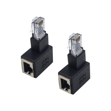 KASTWAVE Ethernet Adapter 90 Degree, 2 Pack Right Angled RJ45 Male to Female Ethernet Extender Adapter, Cat5e/Cat6 RJ45 Ethernet for Modem, Router, PC, Network Printer, Laptop, LAN, Switch