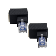 KASTWAVE Ethernet Adapter 90 Degree, 2 Pack Right Angled RJ45 Male to Female Ethernet Extender Adapter, Cat5e/Cat6 RJ45 Ethernet for Modem, Router, PC, Network Printer, Laptop, LAN, Switch