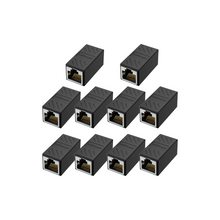Jadaol RJ45 Coupler, Ethernet Coupler Inline Coupler for Cat8/Cat7/Cat6/Cat5e, 1000Mbps Ethernet Extender Adapter LAN Connector for Router Modem Switch Network Extension, Female to Female 10Pack Black