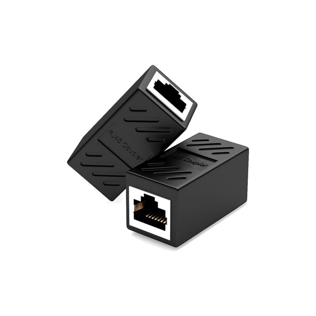 2-Pack RJ45 Female-to-Female Ethernet Coupler -Support Cat6/Cat6a/Cat5e LAN Extender Joiner Adapter, High-Speed Internet Network Cable Extension for WiFi Router, LAN, USB Switch, Powerline Connector