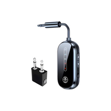 Bluetooth 5.4 (Latest Version) Transmitter Receiver for 2 Airpods or Headphones, Airplane Travel Essentials 2-in-1 Wireless Bluetooth Adapter, 3.5MM AUX Jack Adapter on Flight, TV, Car Stereo