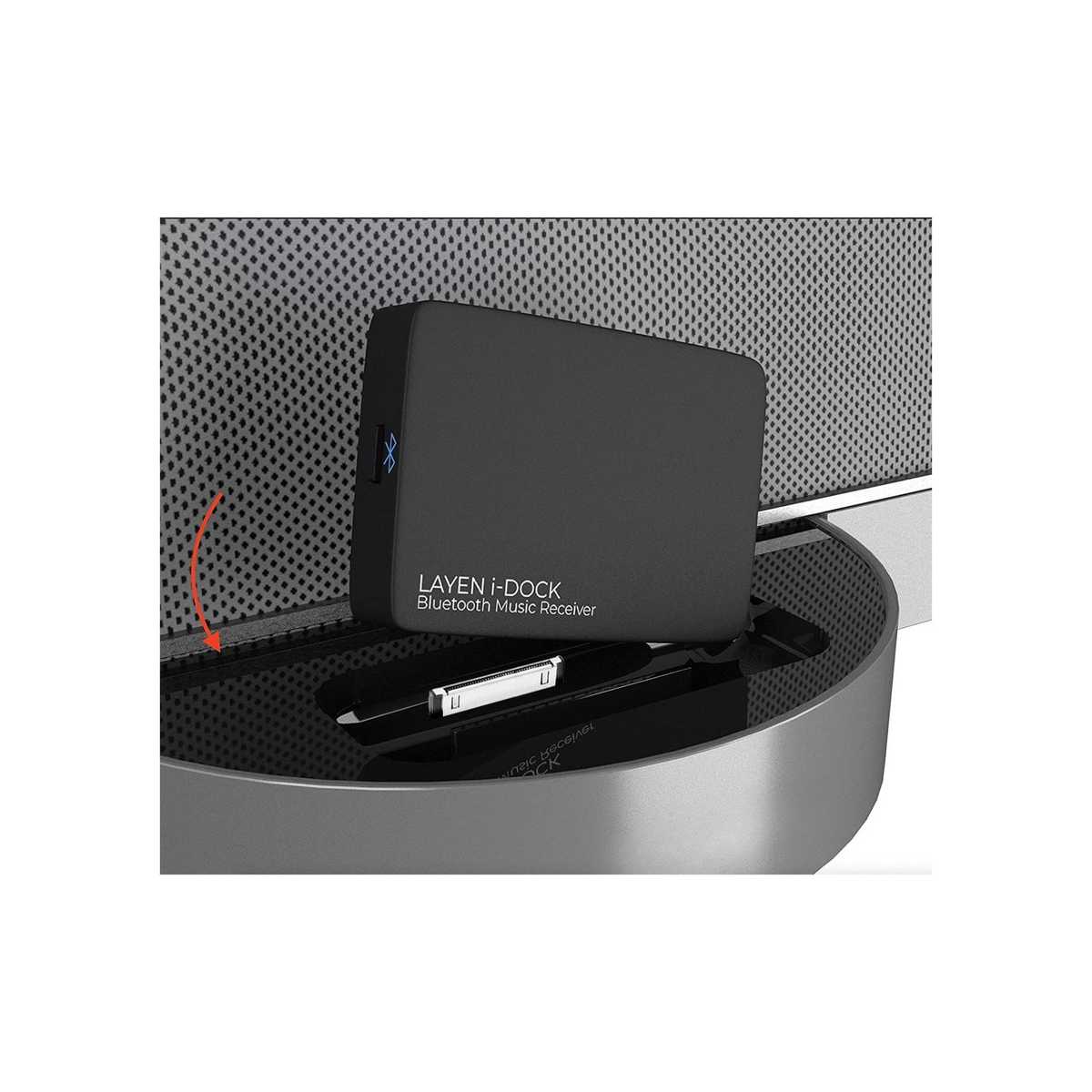 LAYEN i-DOCK - Premium 30 Pin Bluetooth Adapter | Qualcomm CSR Chipset | aptX = Superior Wireless Audio | Multi-Pair | for Bose SoundDock & Other iPod/iPhone Docks and Speakers - (Not for Cars)