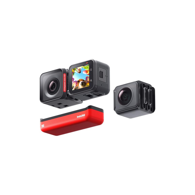 Insta360 ONE RS Twin Edition – Waterproof 4K 60fps Action Camera & 5.7K 360 Camera With Interchangeable Lenses, Stabilization, 48MP Photo, Active HDR, AI Editing
