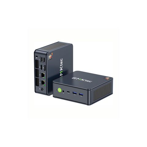 GMKtec Mini PC 5825U, M5 Plus Dual LAN 2.5G Desktop Computer Windows 11 Pro, AMD Ryzen 7 5825U (8C/16T 4.50Ghz), 16G DDR4 RAM + 512GB Hard Drive PCle SSD, WiFi 6E, USB3.2, USB-C, BT 5.2, DP, HDMI