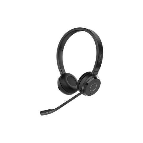 Jabra Evolve 65 TE (Third Edition) Wireless Dual-Ear Headphones - Noise-Canceling Mic, 16 hrs Battery Life, Dual Connectivity, MS Teams Certified, Supports Other Platforms, Black