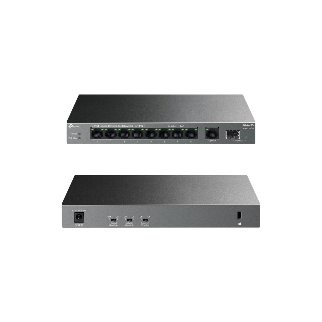TP-Link 10-Port Gigabit Desktop Switch with 8-Port PoE+