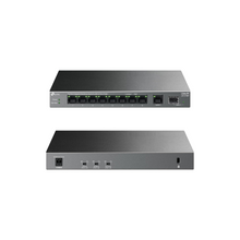 TP-Link 10-Port Gigabit Desktop Switch with 8-Port PoE+, 61 W PoE Budget, 30 W PoE output, Up to 250m PoE Transmission. Traffic Separation, Plug and Play, Fanless, Metal Case (LS1210GP)