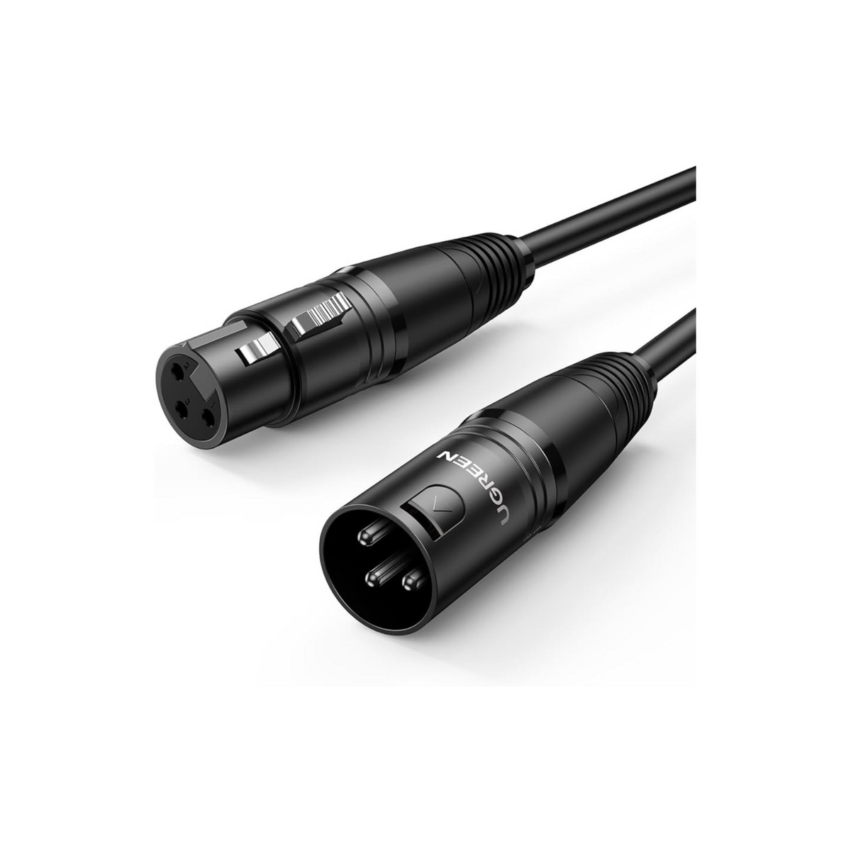UGREEN XLR Cable, Microphone XLR Male to Female Extension Cable 1M Jack Extender Cord for PA System, Studio Recorder, Amplifier, Mixer, Speaker System, or Professional Recording, Playing Live
