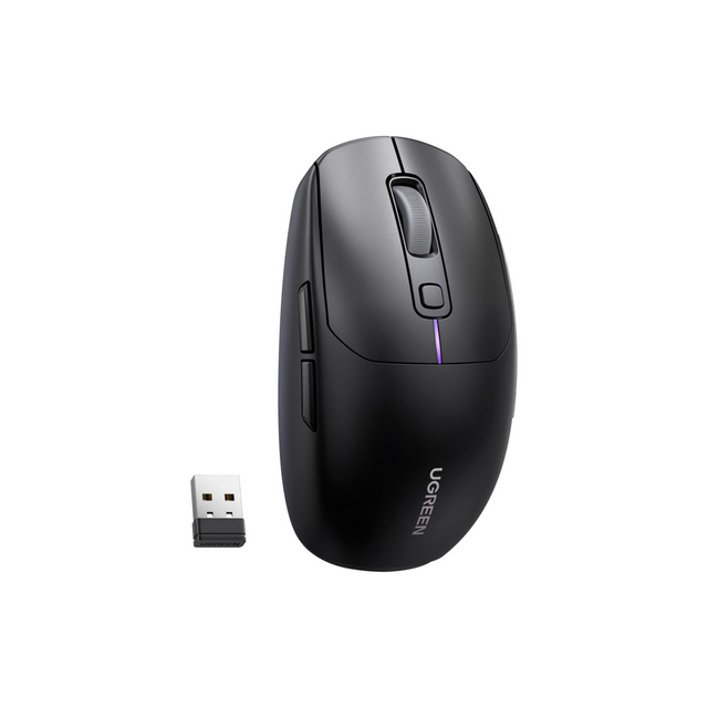 UGREEN Gaming Mouse, 5000 DPI Wired/Wireless Mouse, RGB Backlighting 2.4G Ergonomic Optical Mice, Lightweight Rechargeable Bluetooth Mice Gaming with 5 Programmable Buttons for Laptop, PC, Mac