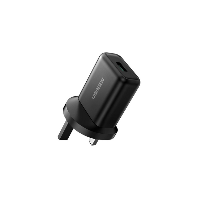 UGREEN USB Charger 18W Samsung Fast Charger Wall Plug QC 3.0 Travel Adapter Quick Block Mobile Power Adapter Compatible for Samsung Galaxy S10,S9,S8,S7,A80,A70,A40, Huawei, Nokia, Xiaomi, Airpods,etc