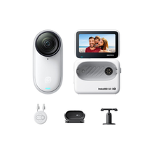 Insta360 GO 3S 128GB 4K Mini Portable Vlogging Camera, Hands-Free, Mount Anywhere, Stabilization, 140-Minute Battery life, 10m Waterproof, Apple Find My, Pet POV, White