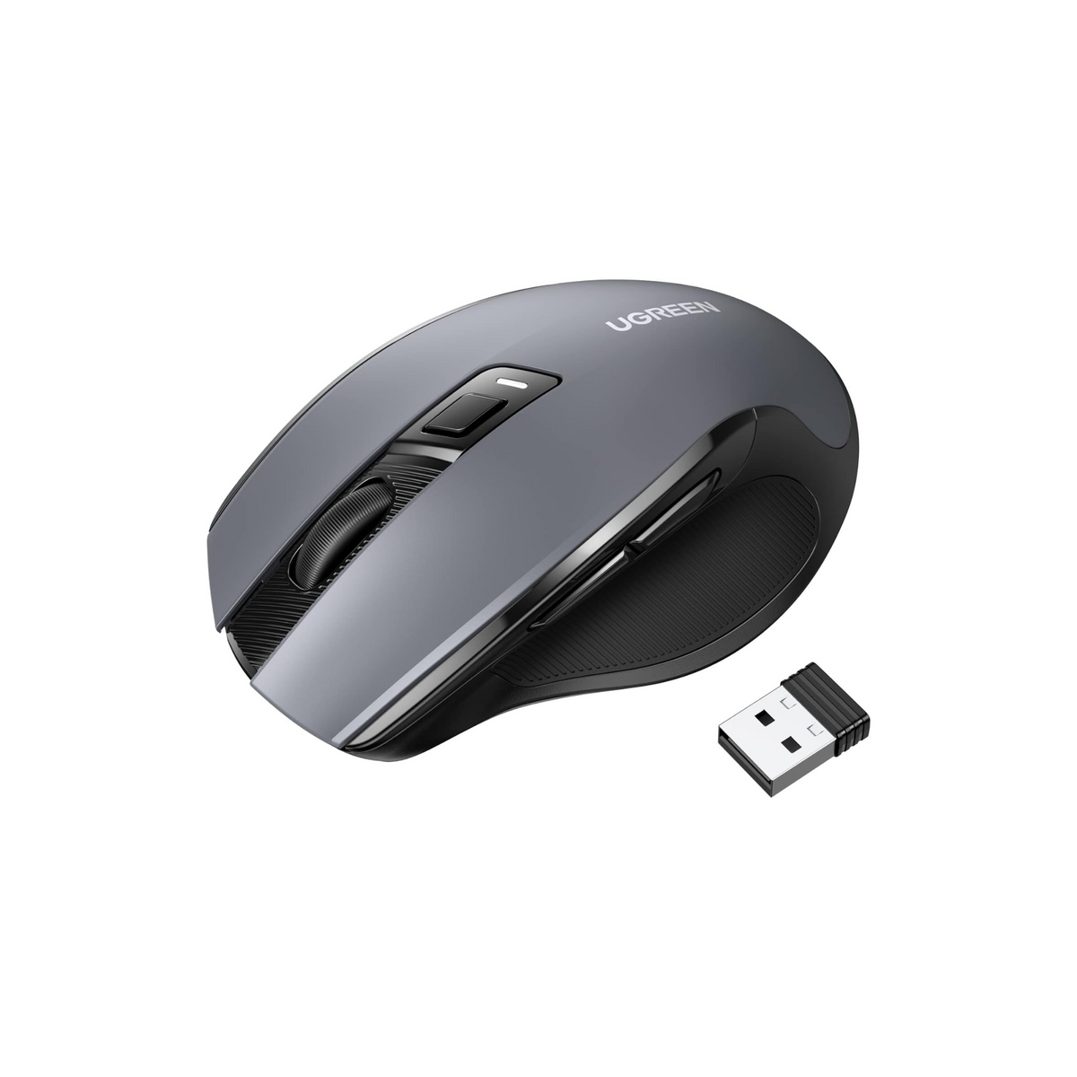 UGREEN Bluetooth Mouse for Laptop, Ergonomic Wireless Mouse Bluetooth 5.0 & USB 2.4G, Ultra-fast Scrolling, 5DPI Precise Smooth Tracking, Silent Cordless Mice for PC/Laptop/Tablet/Computer/Smart TV