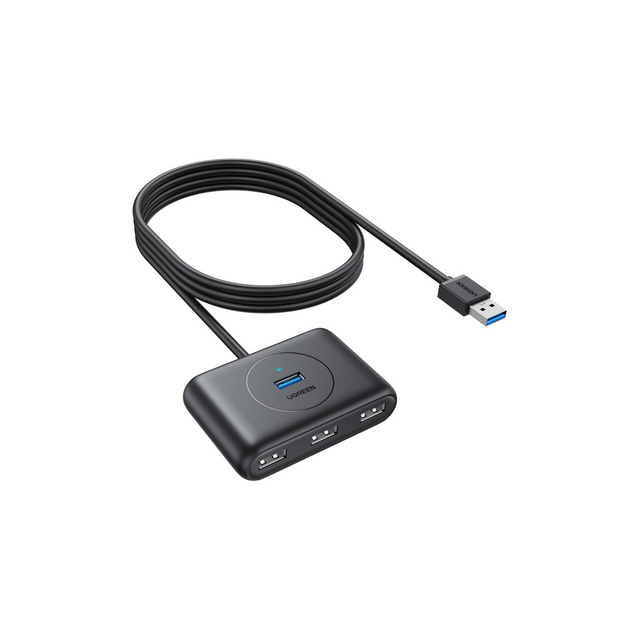 UGREEN USB A Hub 3.0, 1.0M, 4 Ports Multiport Adapter Ultra Slim Data Hub Splitter Multiple USB Extension for Laptop, Desktop PC, Xbox, PS5, Mouse, Keyboard, Flash Drive, U Disk, Printer