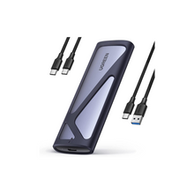 UGREEN M.2 NVMe and SATA SSD Enclosure Reader Adapter, 10Gbps USB C 3.2 Gen2, Thunderbolt 3 Compatible, Tool-Free NVMe External Enclosure Supports M and B&M Keys and Size 2230/2242 /2260/2280 SSDs