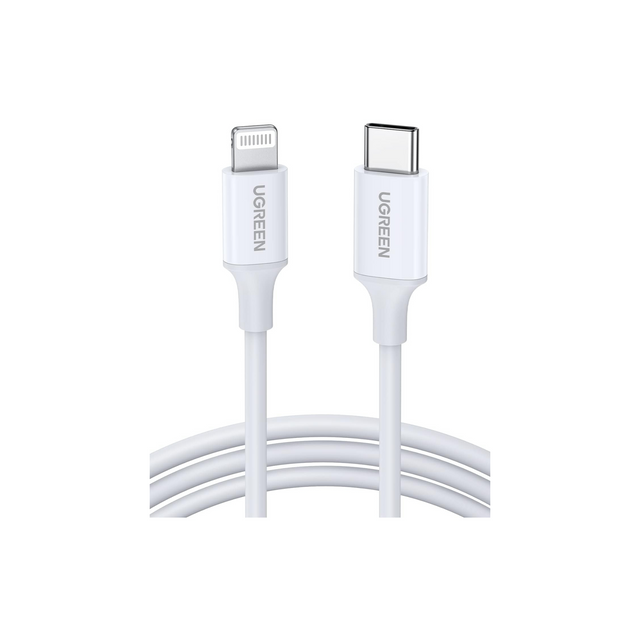 UGREEN iPhone Charger Cable 1M, [MFi Certified] USB C to Lightning Cable Fast Charging Power Delivery PD 20W Charging for iPhone 14/14 Pro/Plus/ Pro Max, 8-13 All Series, iPad-White